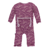 Kickee Pants Print Muffin Ruffle Coverall with Zipper
