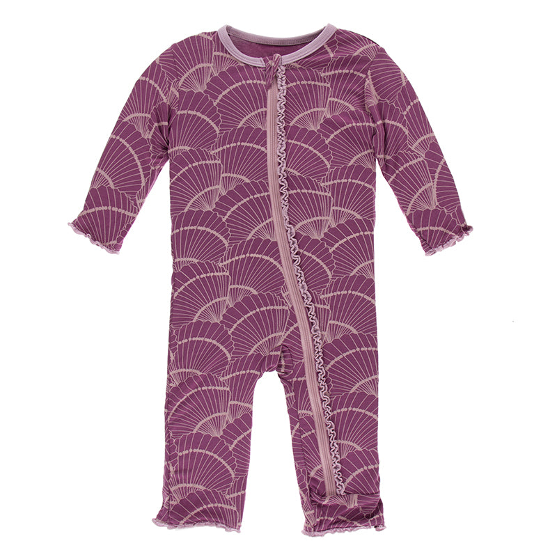 Kickee Pants Print Muffin Ruffle Coverall with Zipper