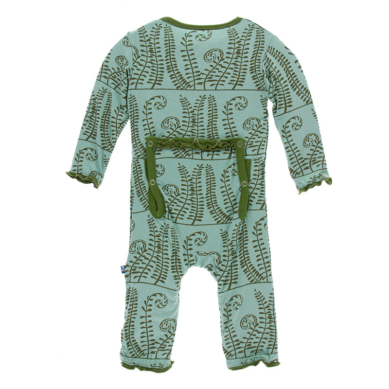 Kickee Pants Print Muffin Ruffle Coverall with Zipper