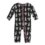 Kickee Pants Print Muffin Ruffle Coverall with Zipper
