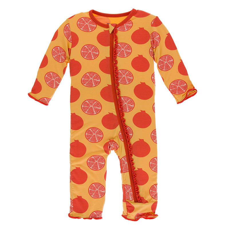 Kickee Pants Print Muffin Ruffle Coverall with Zipper