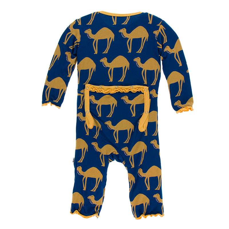 Kickee Pants Print Muffin Ruffle Coverall with Zipper