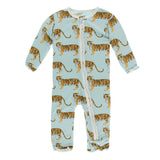 Kickee Pants Print Muffin Ruffle Coverall with Zipper