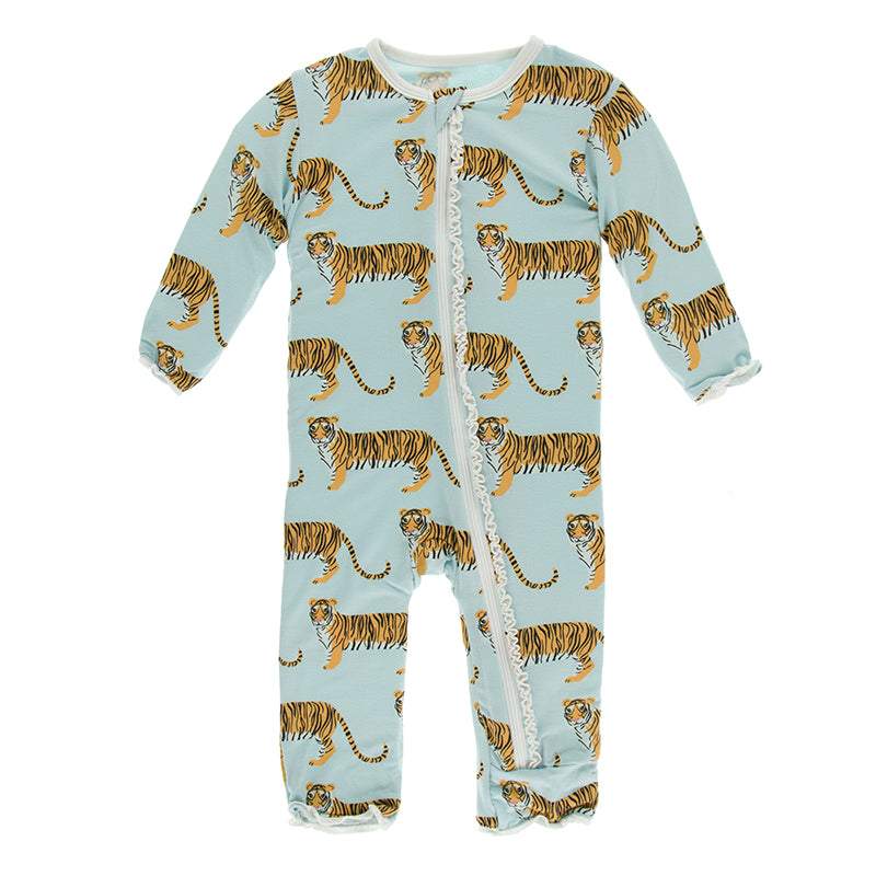 Kickee Pants Print Muffin Ruffle Coverall with Zipper