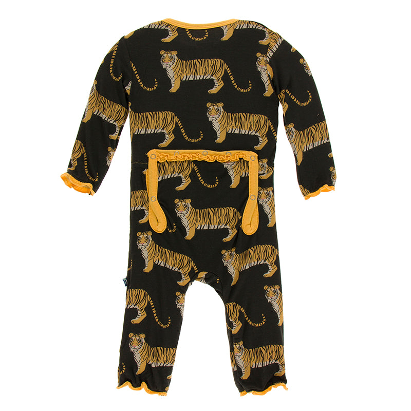 Kickee Pants Print Muffin Ruffle Coverall with Zipper