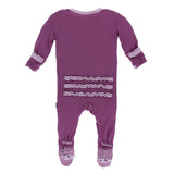 Kickee Pants Solid Muffin Ruffle Footie with Zipper