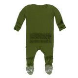 Kickee Pants Solid Muffin Ruffle Footie with Zipper