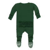 Kickee Pants Solid Muffin Ruffle Footie with Zipper