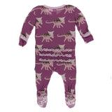 Kickee Pants Print Muffin Ruffle Footie with Zipper