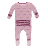 Kickee Pants Print Muffin Ruffle Footie with Zipper