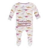 Kickee Pants Print Muffin Ruffle Footie with Zipper