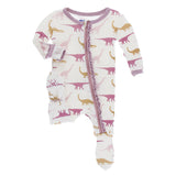 Kickee Pants Print Muffin Ruffle Footie with Zipper