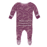Kickee Pants Print Muffin Ruffle Footie with Zipper