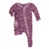 Kickee Pants Print Muffin Ruffle Footie with Zipper