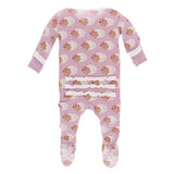 Kickee Pants Print Muffin Ruffle Footie with Zipper