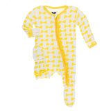 Kickee Pants Print Muffin Ruffle Footie with Zipper