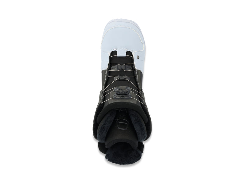 Ride Sage Women Snowboard Boots - Front view, showcasing H4 BOA® Coiler Fit System and Intuition™ Plush Foam Liners