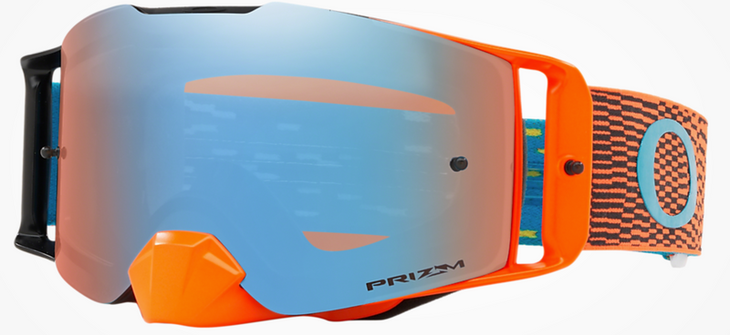 Oakley Front Line MX Dirt Bike MTB Goggles Orange Blue Lens