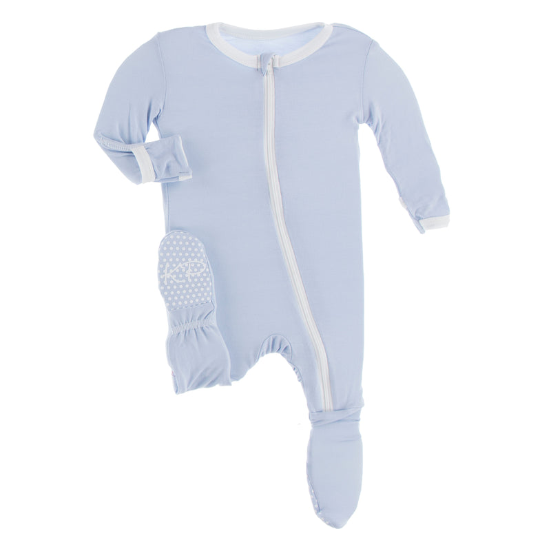 KicKee Pants Bamboo Solid Footie with Zipper
