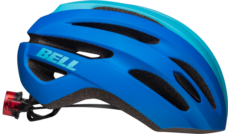 Bell Avenue LED Unisex Bike Helmet - Front and Rear View Matte Blue Right