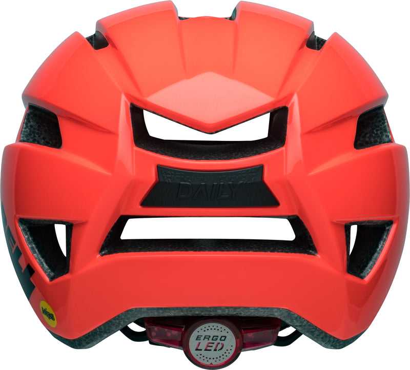 Bell Daily MIPS LED Unisex Cycling Helmet - Front view, showcasing integrated LED light and stylish design