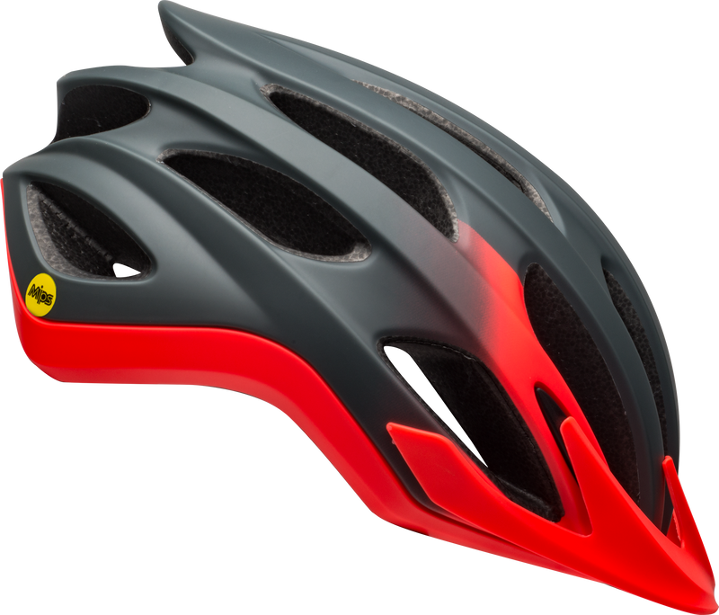 Bell Drifter MIPS Unisex Bike Helmet in sleek design with removable visor. Matte Gloss Grey Infrared Right