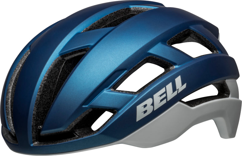 BELL Falcon XR Mips Adult Road Bike Helmet - Versatile and Protective Blue Grey Fron Left