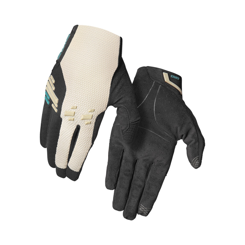Giro Women Havoc Adult Cycling Gloves showcasing the seamless palm and breathable mesh Sandstone Blue Teal