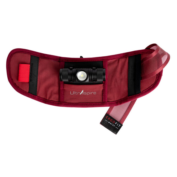 UltrAspire Lumen Ally - Lumen Collection Waist Belt Attachment Front red