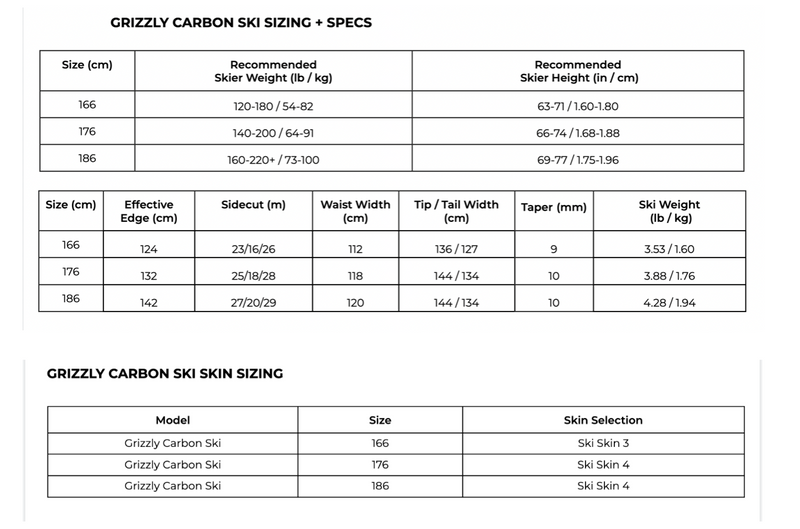 Weston Grizzly Carbon Powder Skis 2023