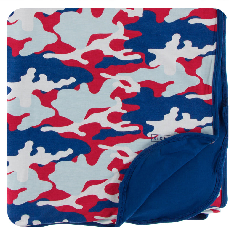 KICKEE Print Double Layer Throw Blanket